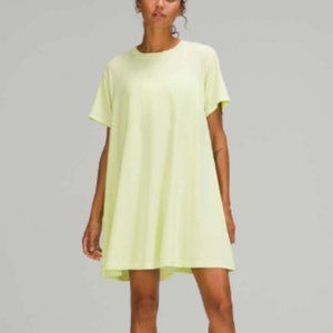 Lululemon All Yours Tee Dress in Neon Green